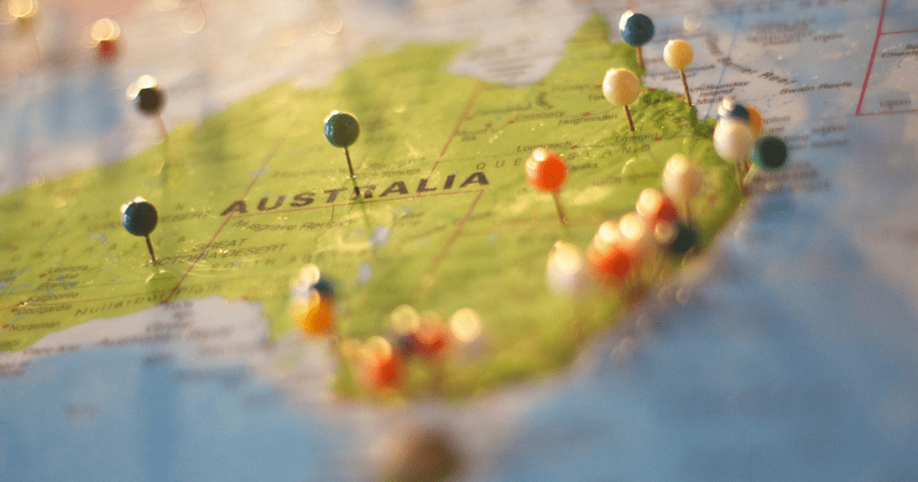 Map of Australia showing investment hotspots—answering the question: is now a good time to buy property in Australia?