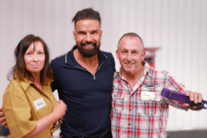 George Markoski with Kane and Denise Fattorini — Positive Property members who built a $635,500 portfolio through property without superannuation